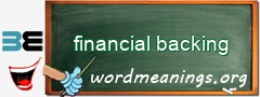 WordMeaning blackboard for financial backing